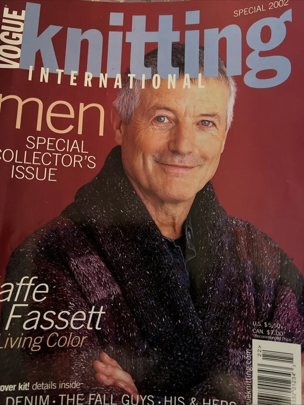Vogue Knitting International Magazine Special 2002 Men Collector's - 42 Patterns